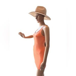 Peach Mini Scoop Swim Dress Small